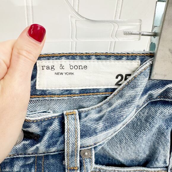 rag & bone Charlie Ankle Barrel Leg Jeans Blue High Rise Denim 25 - Picture 6 of 8
